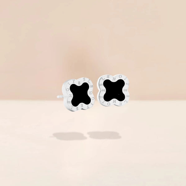 Earrings Mini Silver Black