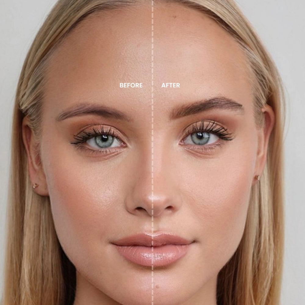 Brow Micro Sculpting Pencil in Light Brown by Lenoites, featuring a dual-ended pencil with a spoolie brush on one end and a fine pencil tip on the other, displayed against a soft beige background.