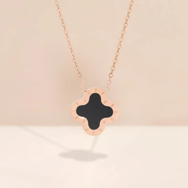 Necklace Rosegold Black