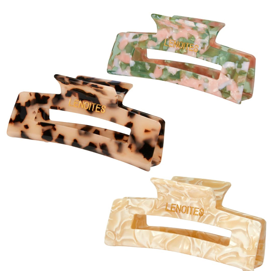 Eco-Friendly Hair Claw - Blossom, Nude Leopard, Champagne