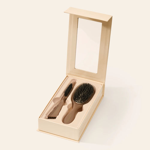 Wild Boar Hair Brush with Cleaning Tool