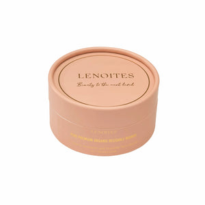 Pure Premium Organic Reusable Rounds Refill by Lenoites, featuring a peach-colored container with the brand logo, displayed against a white background.