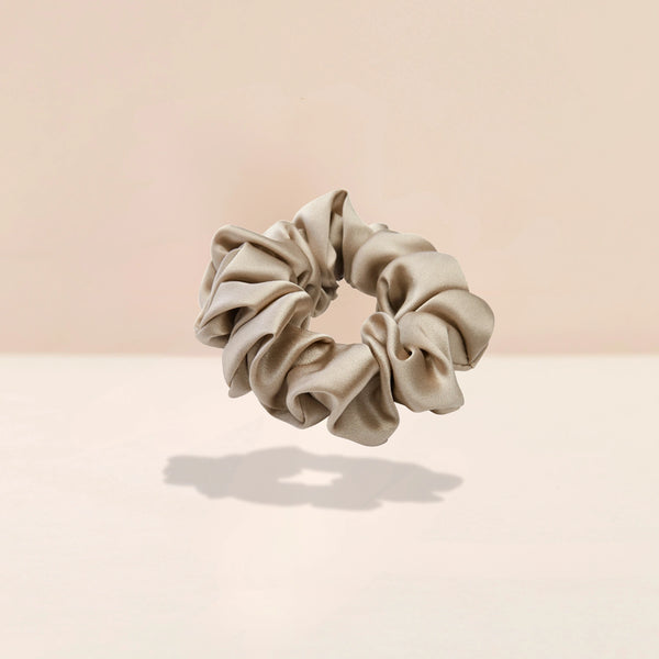 Mulberry Silk Scrunchie in Antique Gold
