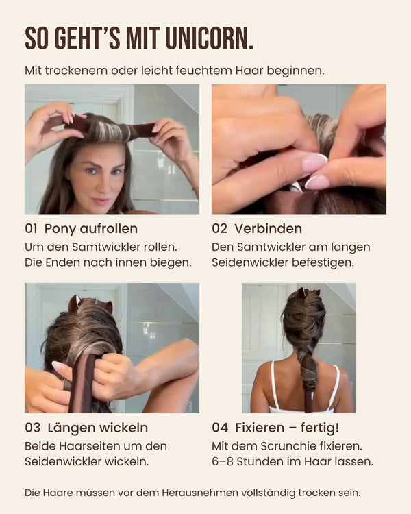 Hitzefreie Locken Einhorn