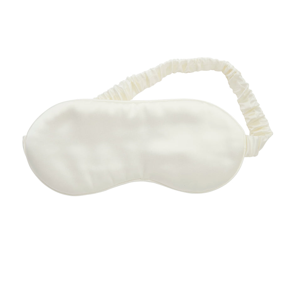 Mulberry Sleep Mask with Pouch, White